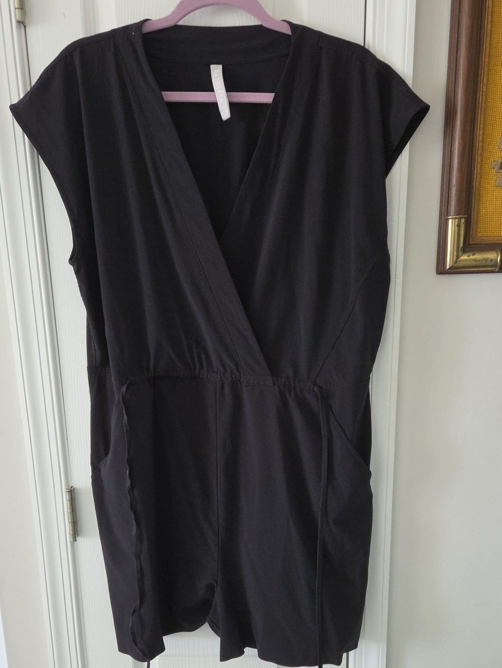 Athleta Marlow Black V-Neck Jumpsuit Romper